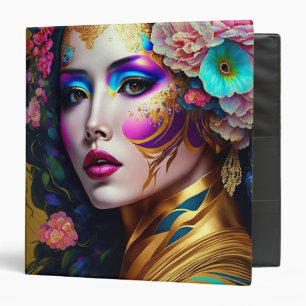 Fantasy Glam Woman Pop Art Binder