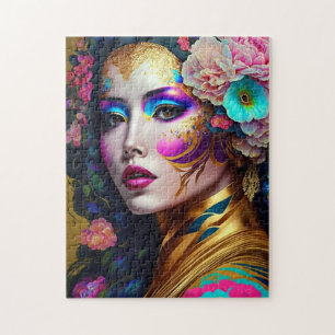 Fantasy Glam Woman Pop Art Jigsaw Puzzle