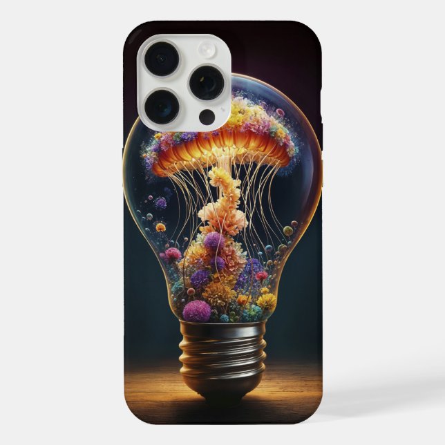 Fantasy glass bulb aquatic luminous creativity iPhone case (Back)