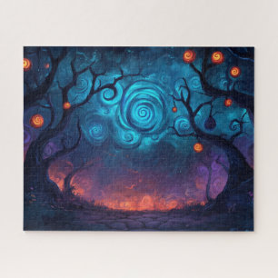 Fantasy Glowing Noon Over Enchanted Path Jigsaw Puzzle
