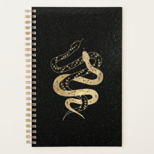 Fantasy Gold and Black Mystical Snakes Planner