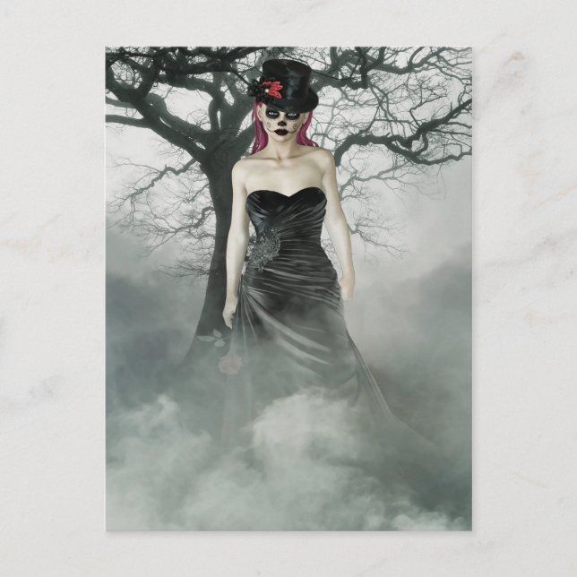 Fantasy goth female postcard (Front)
