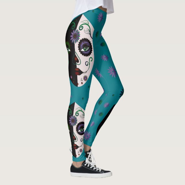 Fantasy Gothic Face Unique Legging Fashion (Right)
