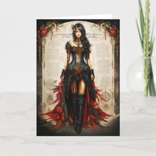 Fantasy Gothic Girl Greeting Card