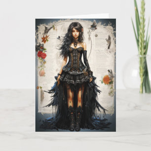 Fantasy Gothic Girl Greeting Card