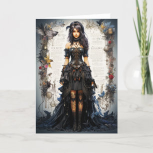 Fantasy Gothic Girl Greeting Card