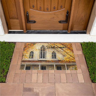 Fantasy Gothic-Revival Carpenter House  Doormat