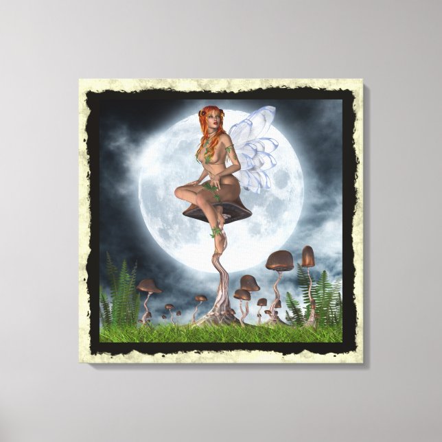 Fantasy Gothic Toadstool Faerie 3 Canvas Print (Front)