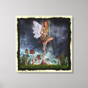 Fantasy Gothic Toadstool Faerie 4 Canvas Print