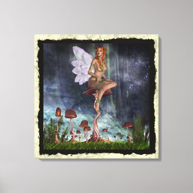 Fantasy Gothic Toadstool Faerie 4 Canvas Print (Front)