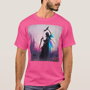Fantasy Gothic Witch Angler Faery Mage Woods Fairy T-Shirt