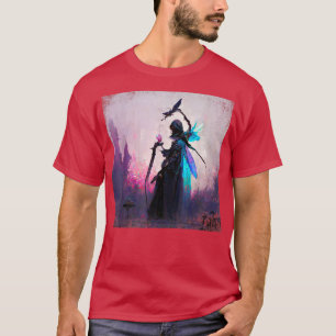 Fantasy Gothic Witch Angler Faery Mage Woods Fairy T-Shirt