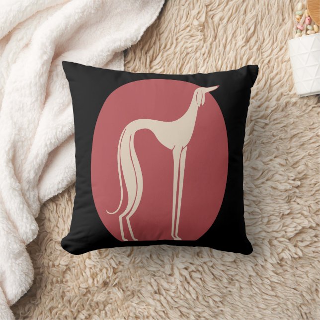 Fantasy Greyhound 1928 for Dog Lovers Throw Pillow (Blanket)