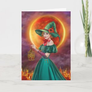 Fantasy halloween greeting card