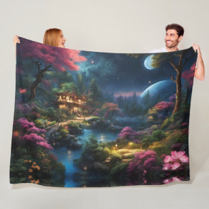 Fantasy Home and Garden Fleece Blanket