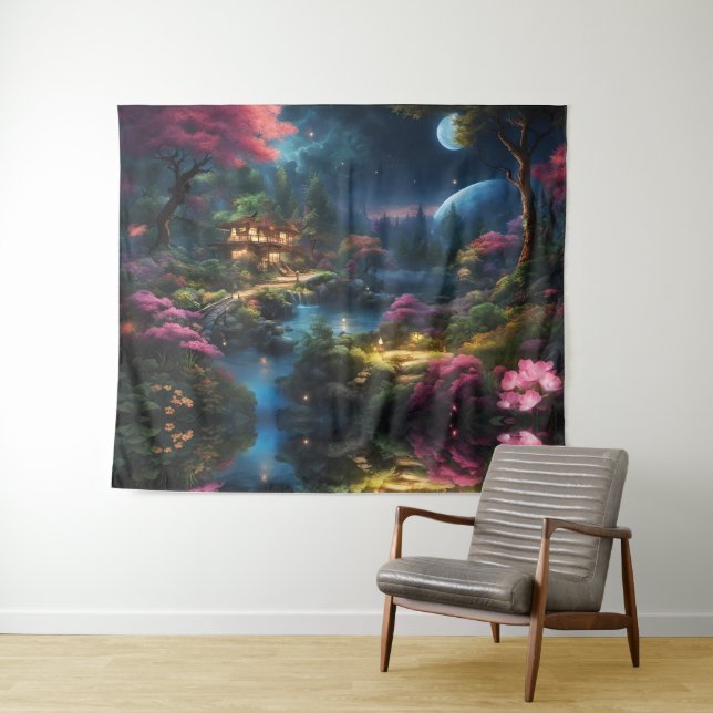 Fantasy Home and Garden Tapestry (In Situ (Horizontal))