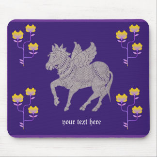 Fantasy horse and flower mousepad valentine's gift