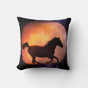 Fantasy Horse and Moon Decor Pillow