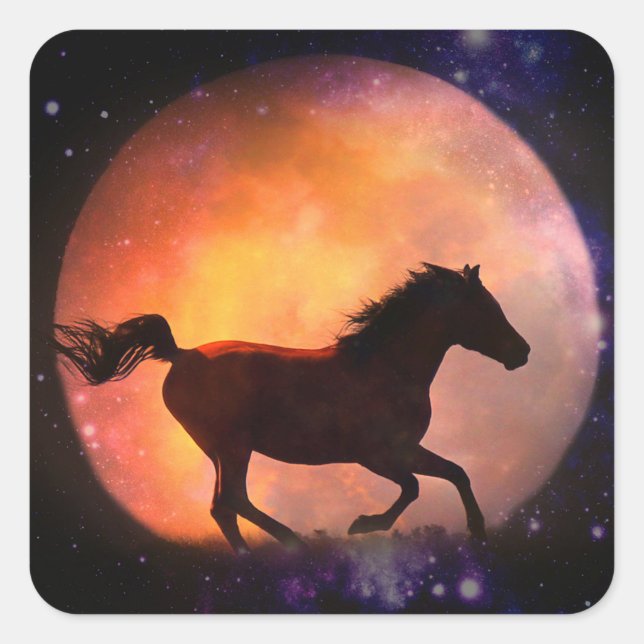 Fantasy Horse and Moon Stickers (Front)