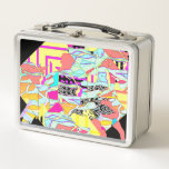 Fantasy Horse Race   Metal Lunch Box<br><div class="desc">Retro vintage lunch box Colour: Stainless Steel Adorable and durable, our metal lunch box is perfect for those in love with the classic style. Customize the front and back with images, text and designs for a fabulously fun lunch time for your kids or yourself! Dimensions: 6.75” l x 8.625” w...</div>