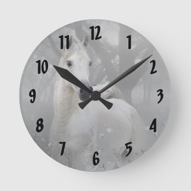 Fantasy Horse Round Clock (Front)