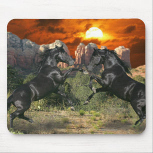 Fantasy Horses: Black Magic Mouse Pad