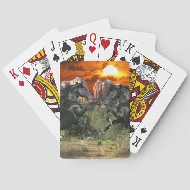 Fantasy Horses: Black Magic Playing Cards (Back)