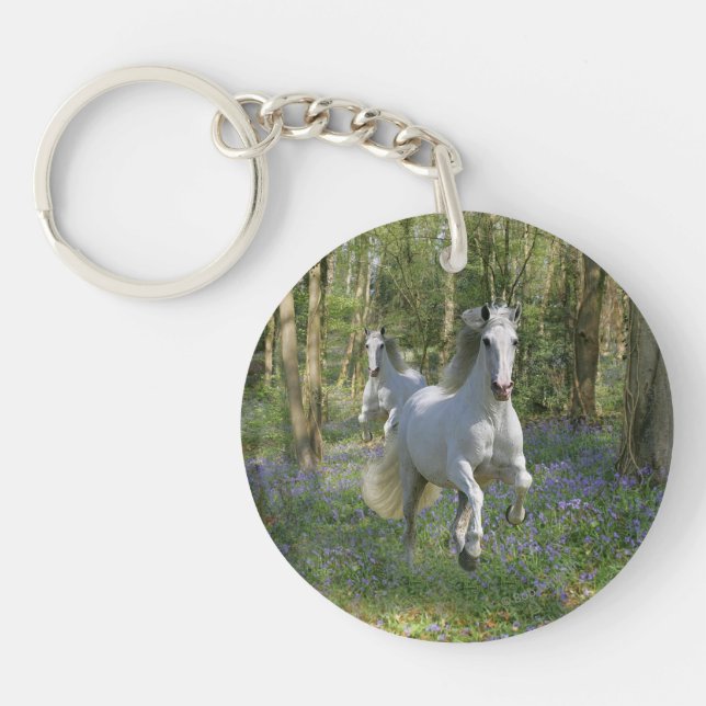 Fantasy Horses: Bluebell Wood Keychain (Front)