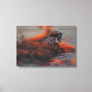 Fantasy Horses: Clouds Canvas Print