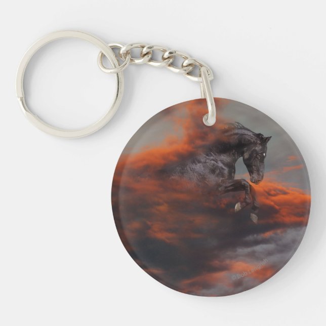 Fantasy Horses: Clouds Keychain (Front)