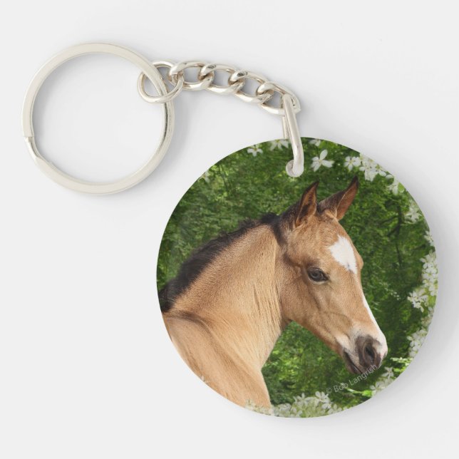 Fantasy Horses: Flowers Keychain (Front)