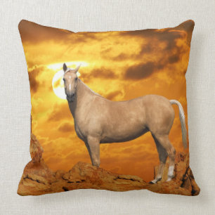 Fantasy Horses: Mountain Throw Pillow