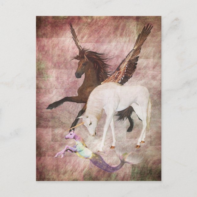 Fantasy Horses Postcard (Front)