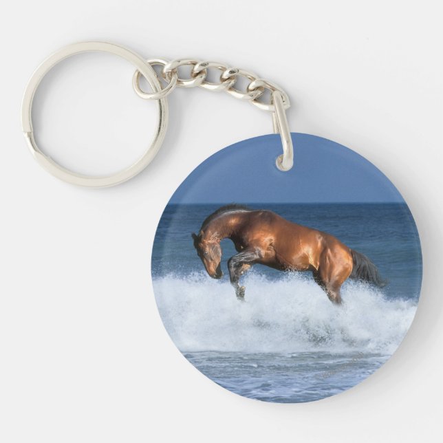 Fantasy Horses: Selle Francais & Sea Keychain (Front)