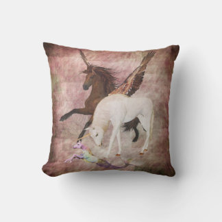 Fantasy Horses Throw Pillow