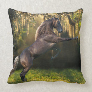 Fantasy Horses: Warrior Prince Throw Pillow