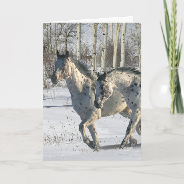 Fantasy Horses: Winter Wonderland Card (Front)