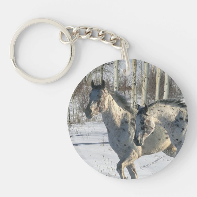 Fantasy Horses: Winter Wonderland Keychain (Front)