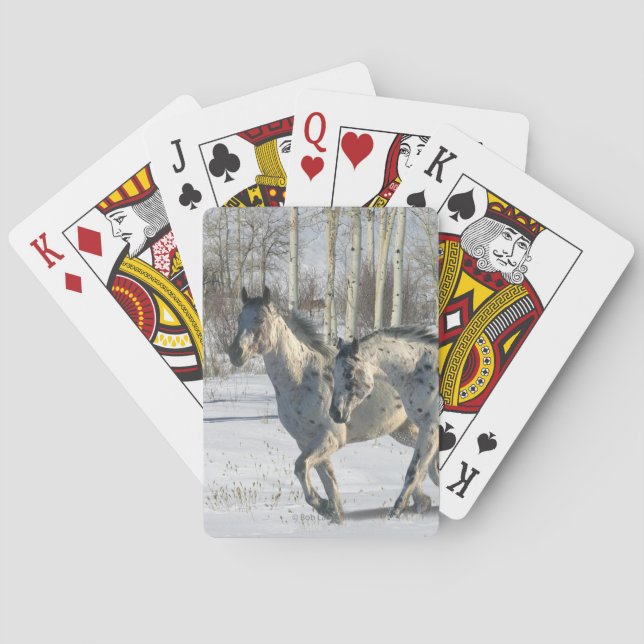 Fantasy Horses: Winter Wonderland Playing Cards (Back)