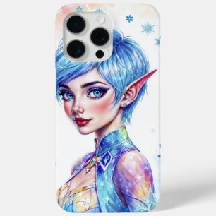 Fantasy ice elf winter magic snowflake art iPhone 15 pro max case