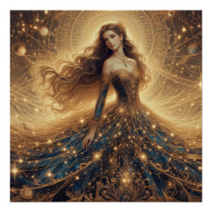 Fantasy illustration of princess poster