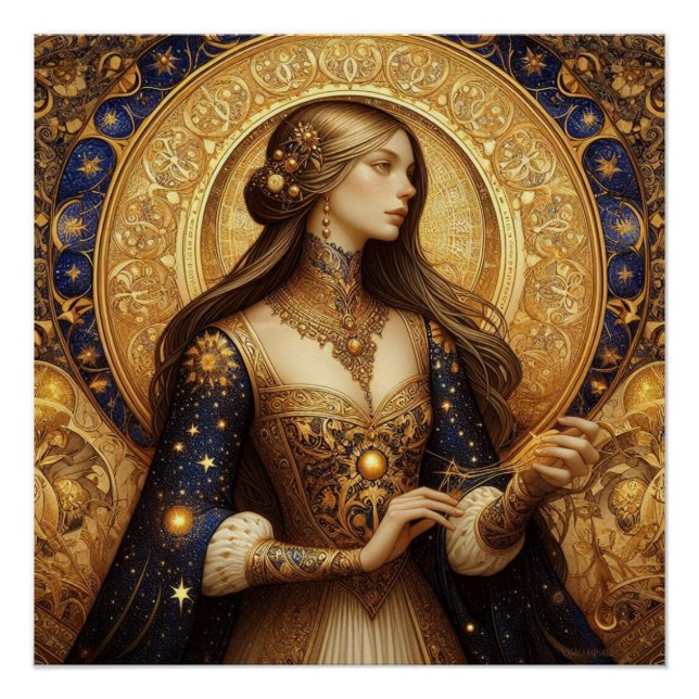 Fantasy illustration of princess poster (Front)