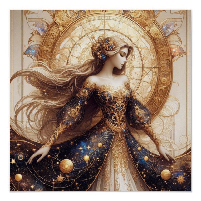 Fantasy illustration of princess poster (Front)