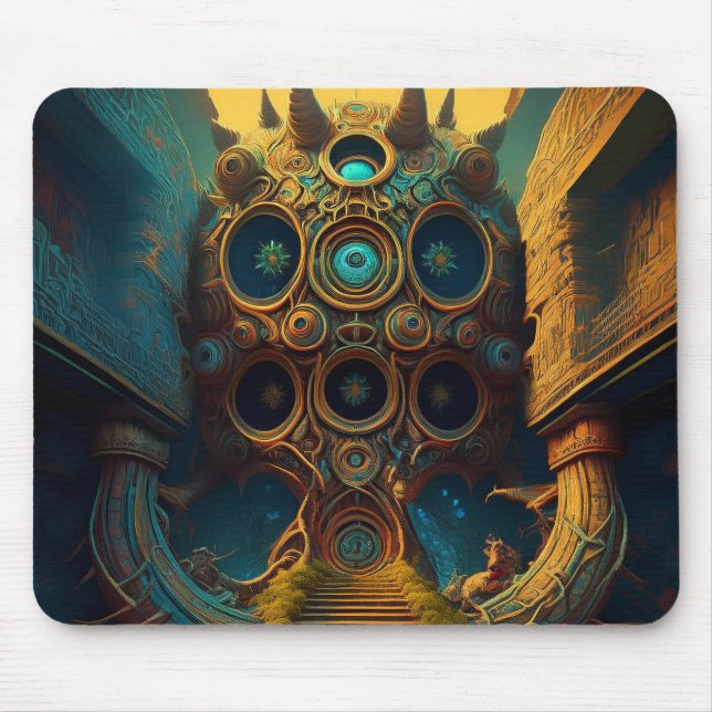 Fantasy Image: Entrance To Mysterious Chamber Mouse Pad (Front)