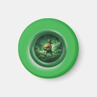 Fantasy Image Leprechaun Carrying Pot Of Gold Magnet