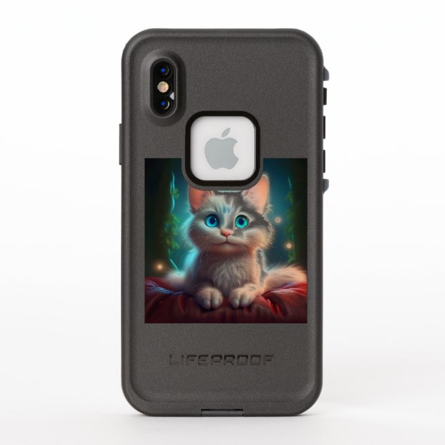 Fantasy Image Of A Young Albino Cat LifeProof iPhone Case (Back)