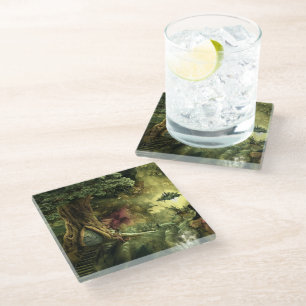 Fantasy in the Amazon Glass Coaster