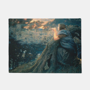 Fantasy in Twilight (by Edward Robert Hughes) Doormat