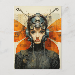 Fantasy Insect Woman  Postcard