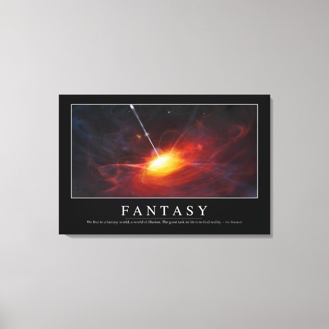 Fantasy: Inspirational Quote Canvas Print (Front)